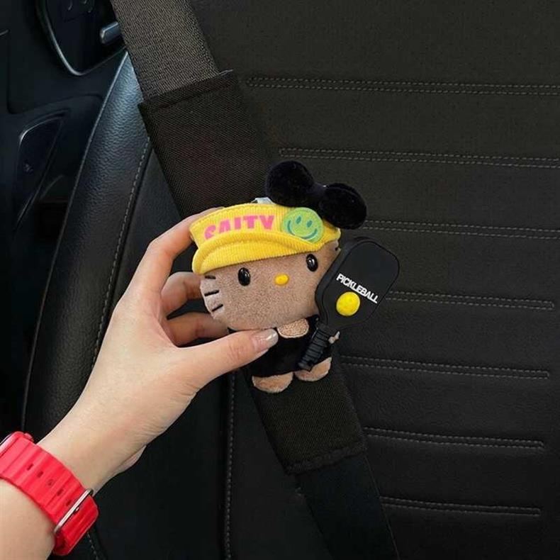 Car Seatbelt Shoulder Pads, Cute Kitty Anti-Wear Clothing Decorations for Car Seatbelts, Couple Set for Women