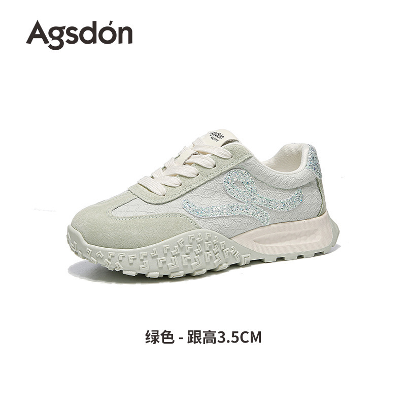 Augushiden バレエトレーニングシューズ女性のための 2025 新しい夏ワッフルフォレストシューズ厚底カジュアルスポーツ白靴|undefined