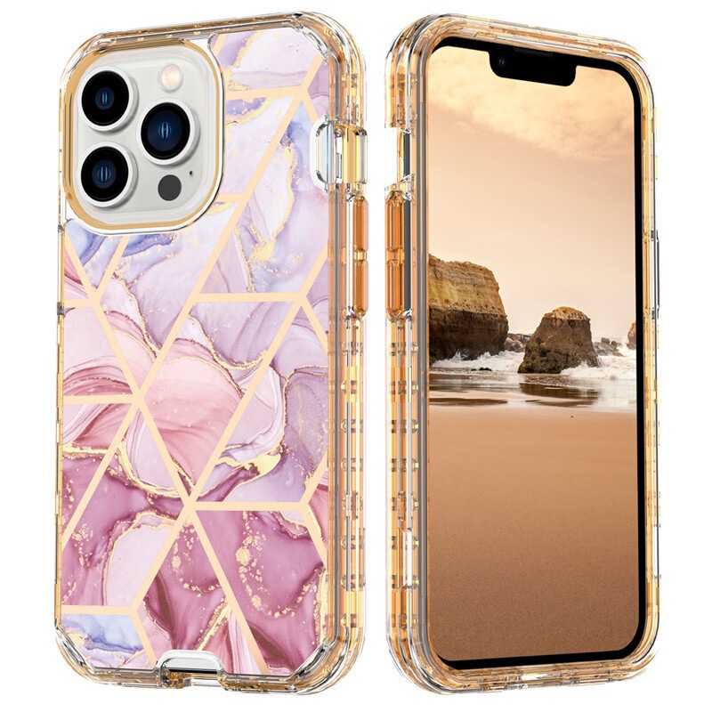 跨境 适用苹果17Air电镀手机壳iphone17promax三合一大理石保护套|undefined