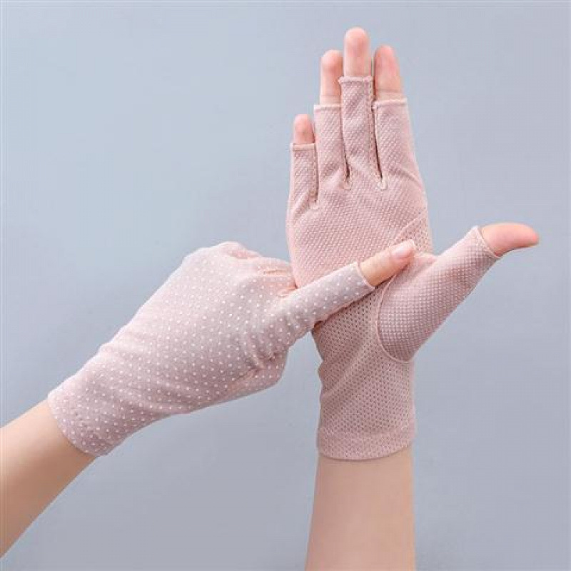 薄い手袋、釣り、サイクリング、指なし、ハーフフィンガー、ハーフカット、メンズドライビング、夏の日焼け止め手袋、滑り止め手袋|undefined