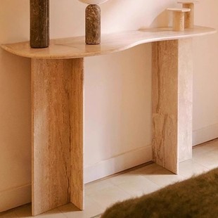 Nordic Minimalist Entrance Entrance Entrance Table Hole Stone Special-Shaped Table Home Aisle Corridor Art Narrow Entrance Decorative Table