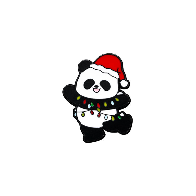 Broche de Navidad insignia de aleación caricatura adorable Santa Fe Navidad decoración de mochila escolar