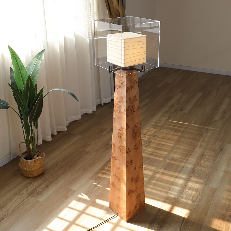 Japanese Wabi-Sabi Style Vintage Tree Stump Hotel Lobby Floor Lamp, Qi Yutang Style Solid Wood Living Room Art Villa Standing Lamp Japanese Wabi-Sabi Style Vintage Tree Stump Hotel Lobby Floor Lamp, Qi Yutang Style Solid Wood Living Room Art Villa Standing Lamp
