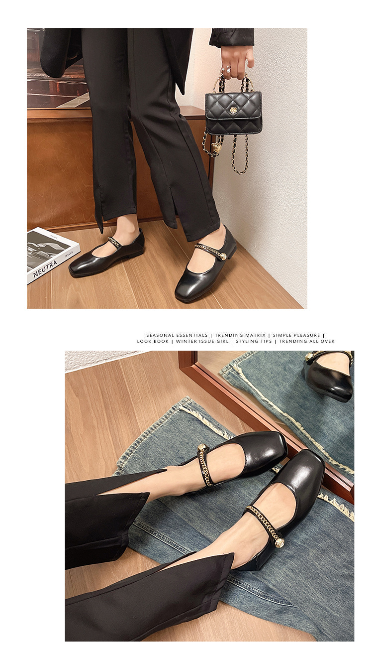 Dames pumps in franse stijl met blokhak en gespsluiting_voghion.com