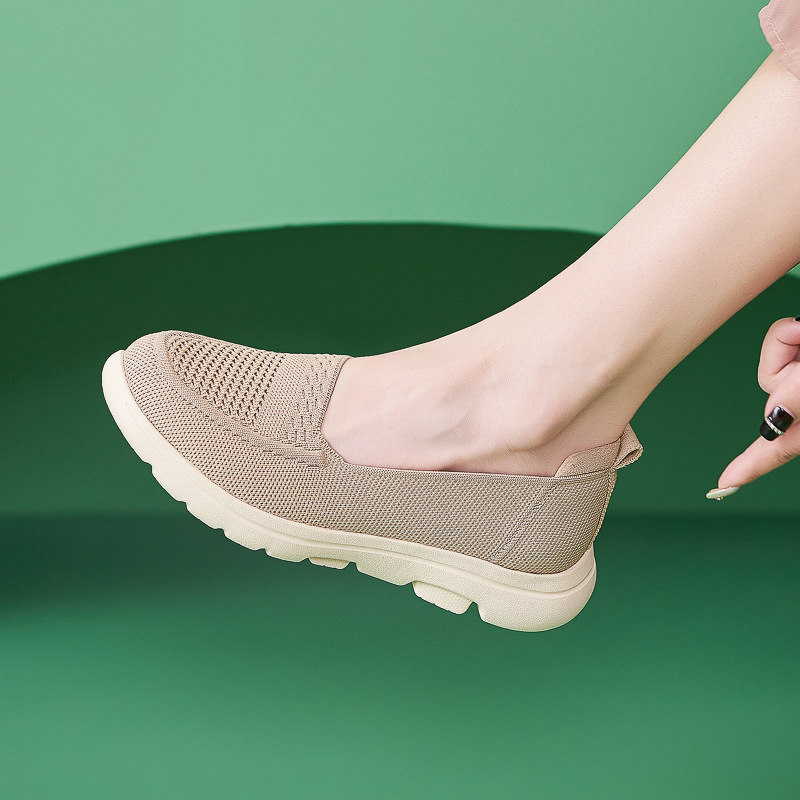 K6016 - 2 nuevo 2025, zapatos de cuero auténtico, almohadilla ligera antideslizante, cabeza redonda, tejido transpirable, zapatos de madre para mujeres
