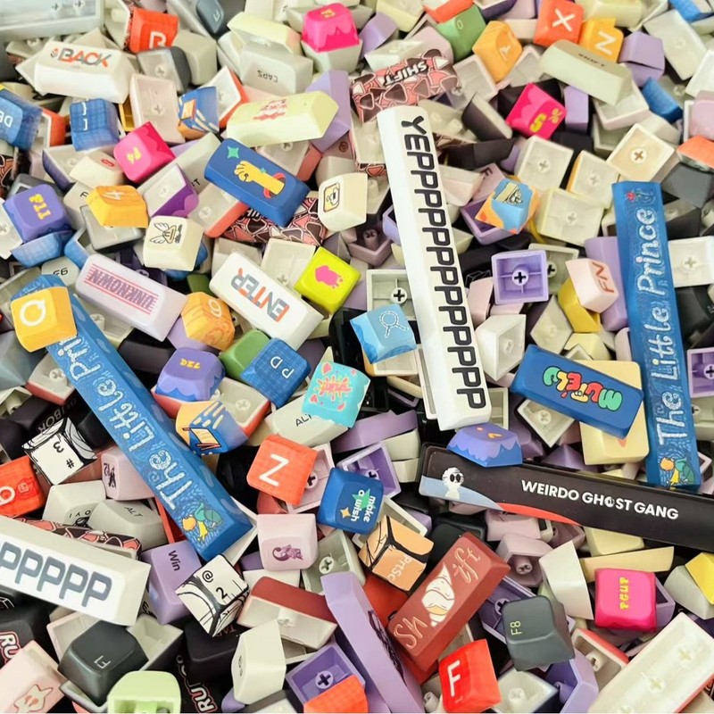 Garbage Bag Keycap Pbt Sublimation Keycap DIY Keyboard Height/Key Position/Color Random Personalized Customization