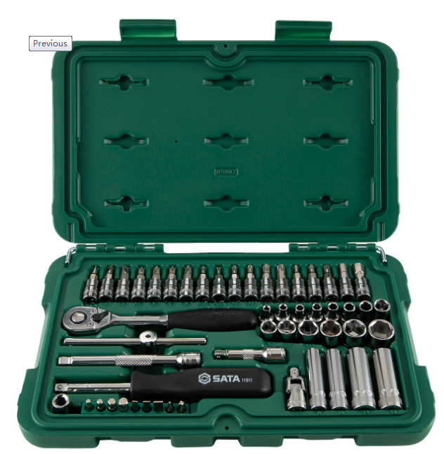 SATA世达工具套装 52件6.3mm系列套筒组套 09002