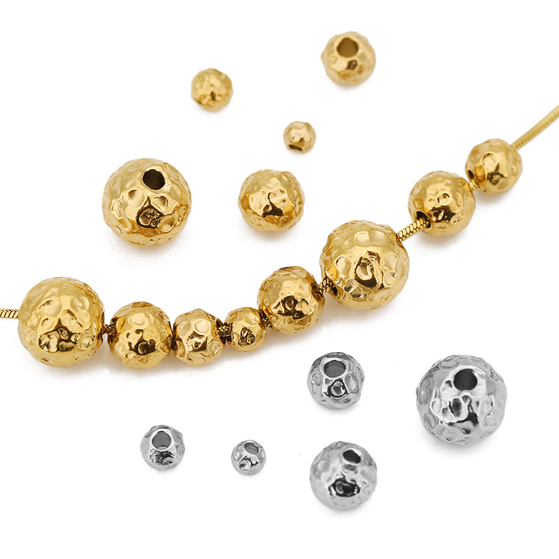 18g Weight 10 PCS/Package 304 Stainless Steel Solid Color Jewelry Accessories Beads