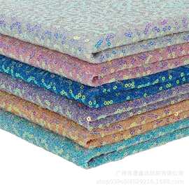 新款厚线底布绣3厘蚯蚓花金光片布 婚纱礼服女装童装渐变亮片绣布