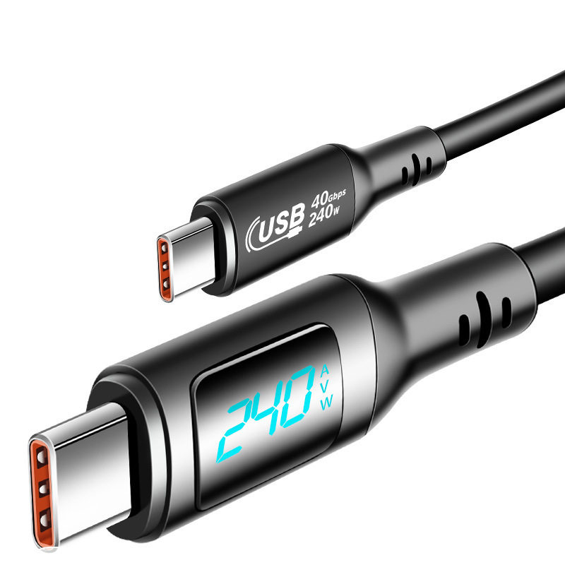 USB4デジタルディスプレイデータケーブルTypeCは、電流、電圧、電力のAVWを監視し、PD240Wをサポートし、Thunderbolt 4と互換性があります。|undefined