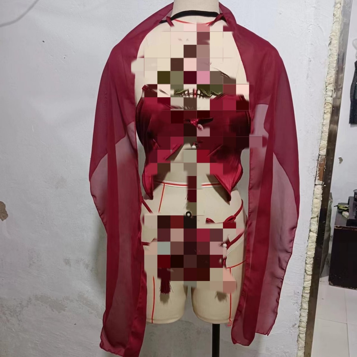 Sexy Underwear Antique Embroidery Tube Top Hollow Hanfu Uniform Temptation Cosplay High Sexy Pajamas Lace