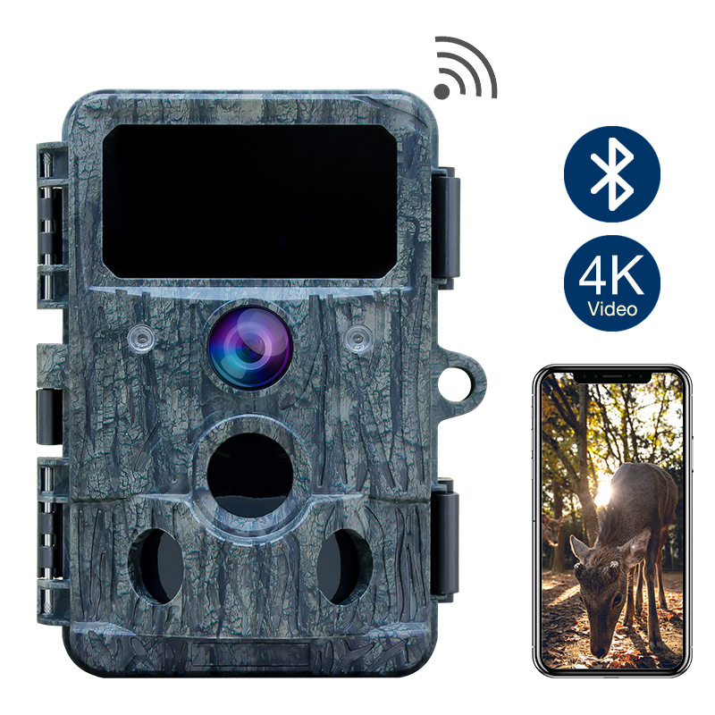 户外4KWiFi红外感应夜视打猎超长待机防雨便携式自动监测相机