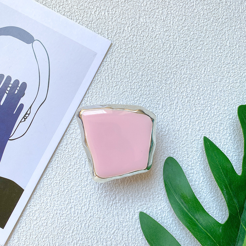 Creativo soporte de airbag para teléfonos móviles galvanizado cuadrado de metal simple de alto nivel sensación de retroceso retráctil soporte de escritorio sólido