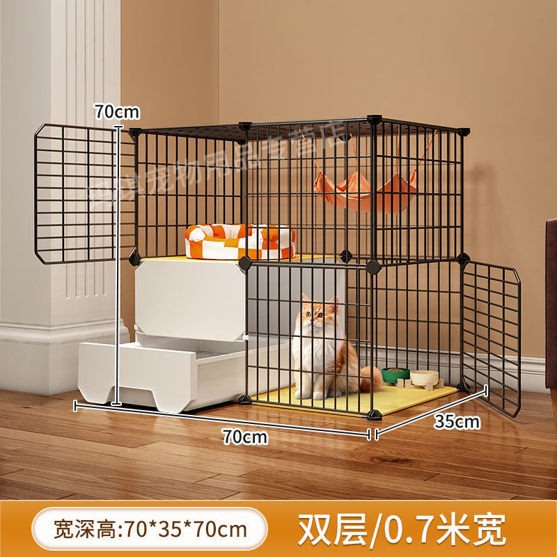 【2174人集め】トイレ付き猫ケージ、家庭用屋内猫ケージ用の設備一式セット|undefined