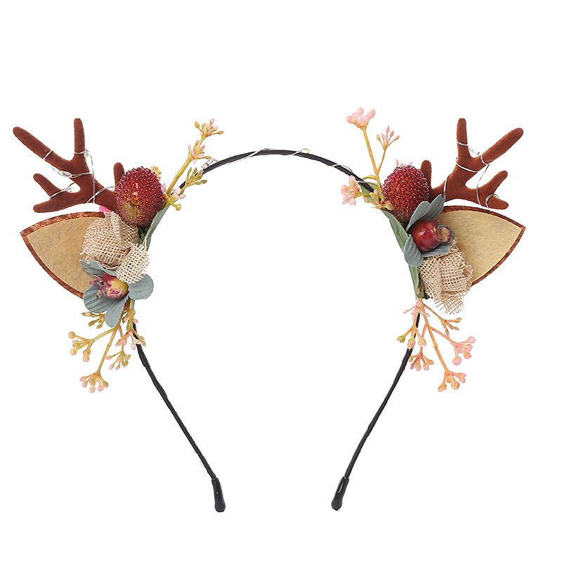 Nueva moda Venta caliente Navidad flocado corbata diadema niños diadema DIY fábrica al por mayor