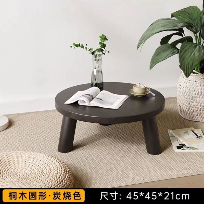 飘窗桌子小茶几实木炕桌日式简约榻榻米小茶桌阳台坐地飘窗矮桌子|undefined
