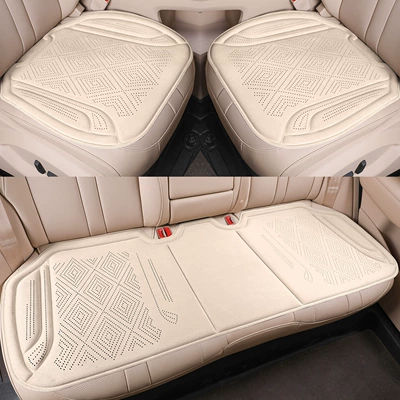 Thickened Seat Cushion, High-End – Four Seasons Pad - off-white-front-seat-single-piece