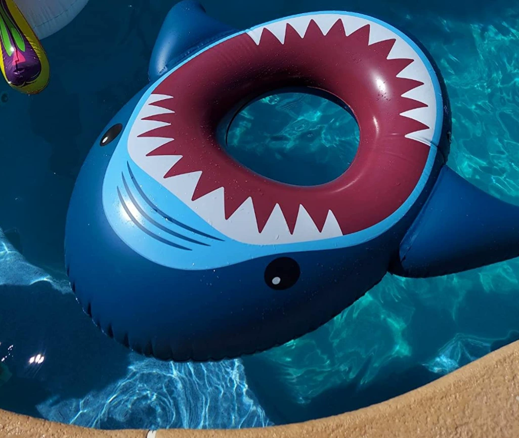 Надувная Акула плавающий ряд интернет знаменитости водные игрушки взрослые дети бассейн плавающая лодка надувная сетка плавающая кровать утолщенное плавательное кольцо