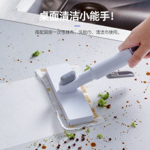 【专利方】干湿两用喷壶小拖把夹布式拖把免脏手批发家用一拖净旋