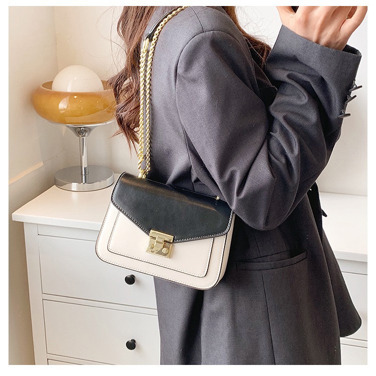 Bolso retro bolso de mujer 2025, otoño multicolor, alta calidad, bolso cuadrado pequeño, cadena de cierre, bolso de mujer, tendencia debajo de la axila.