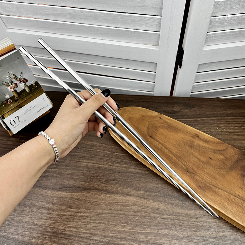 Chockmen Zhuo Deming 316L acero inoxidable 40cm alargado palillos fritos barra de frita resistente al fuego cocinero