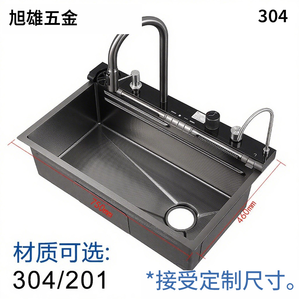 Cocina de acero inoxidable lavabo de acero inoxidable lavabo de doble ranura de una sola ranura lavabo integral espesado lavabo manual lavabo de platos