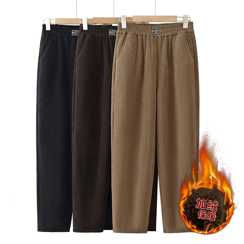 Мама вельветовые брюки носить бабушкины плюс бархатные толстые хлопчатобумажные брюки наизну