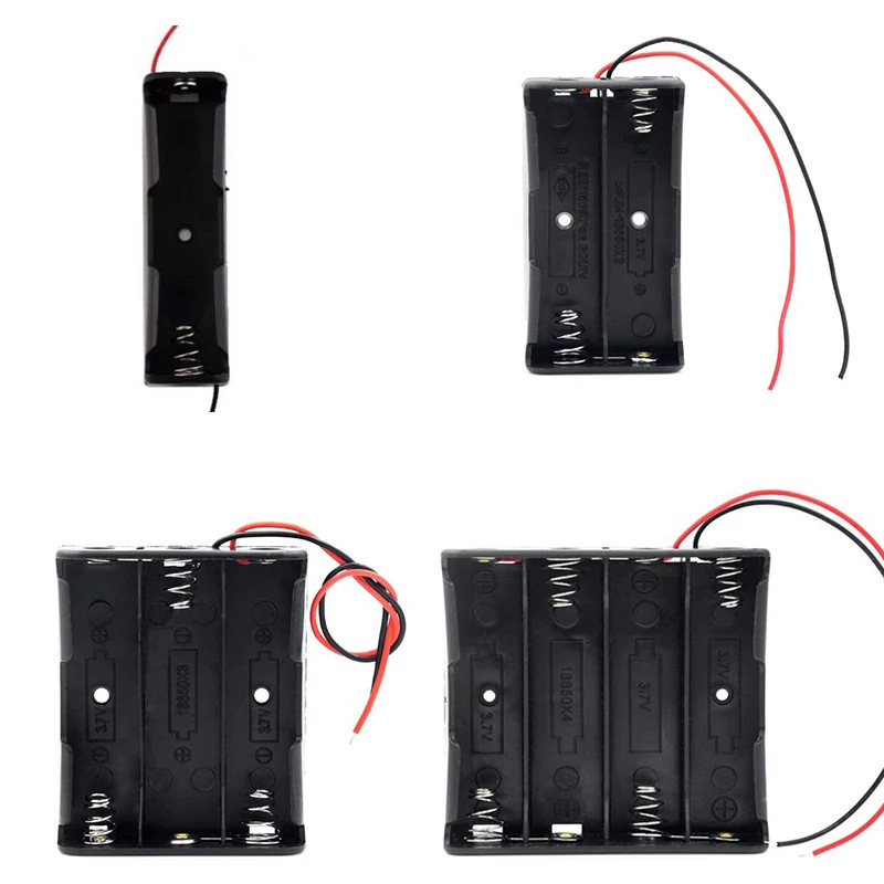 Factory direct supply 18650 battery box 1 section 2 section 3 section 4 section charging base series with thick wire