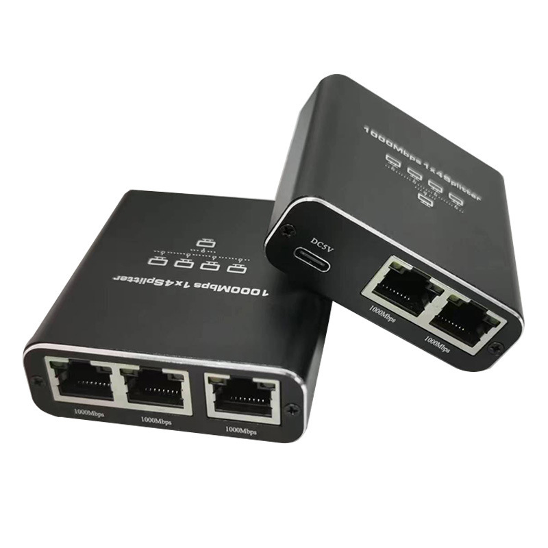 卸売ギガビット RJ45 ネットワークポートエクステンダー 1 ～ 2 スプリッタセットトップボックスルーターネットワークポート 3 方向ディレイ|undefined