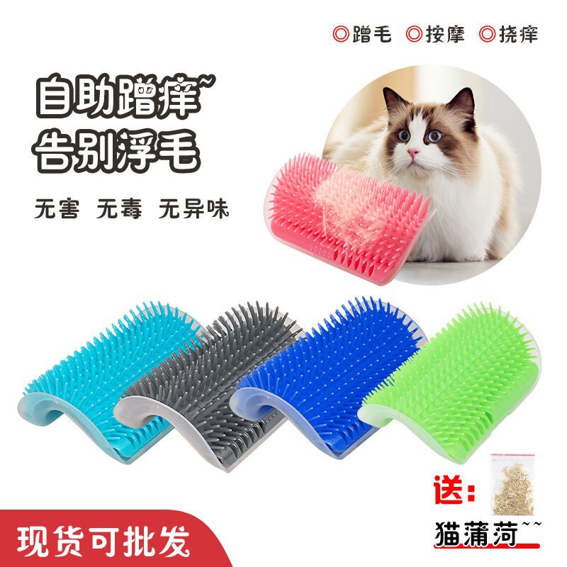 猫の壁の隅に毛をこすります。壁の隅にマッサージします。|undefined