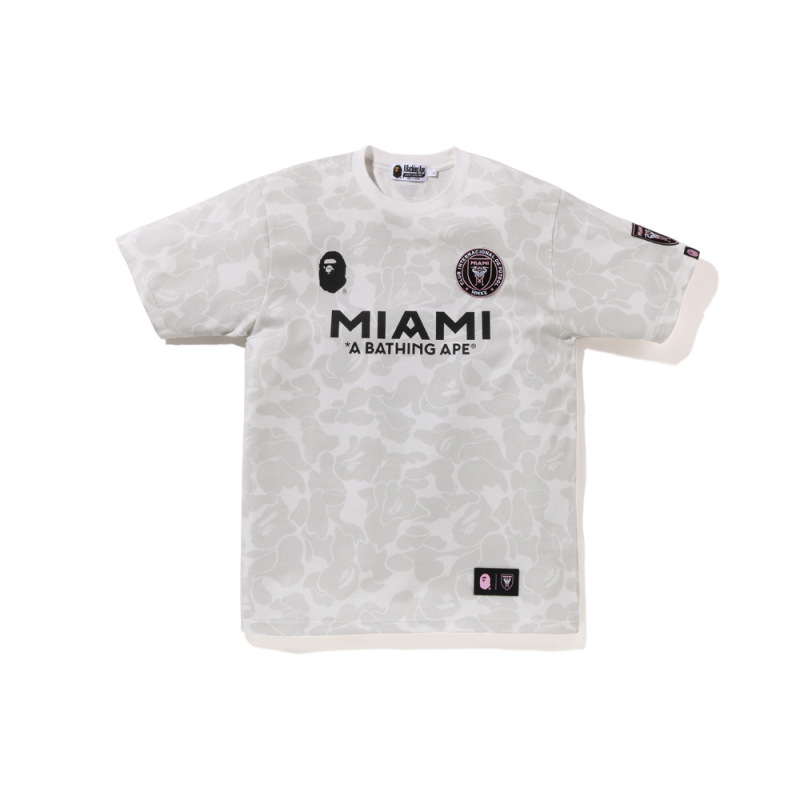 国境を越えた売れ筋BAPE X Miami International MIAMIジョイント漫画男女同型半袖スポーツTシャツトレンディブランド|undefined
