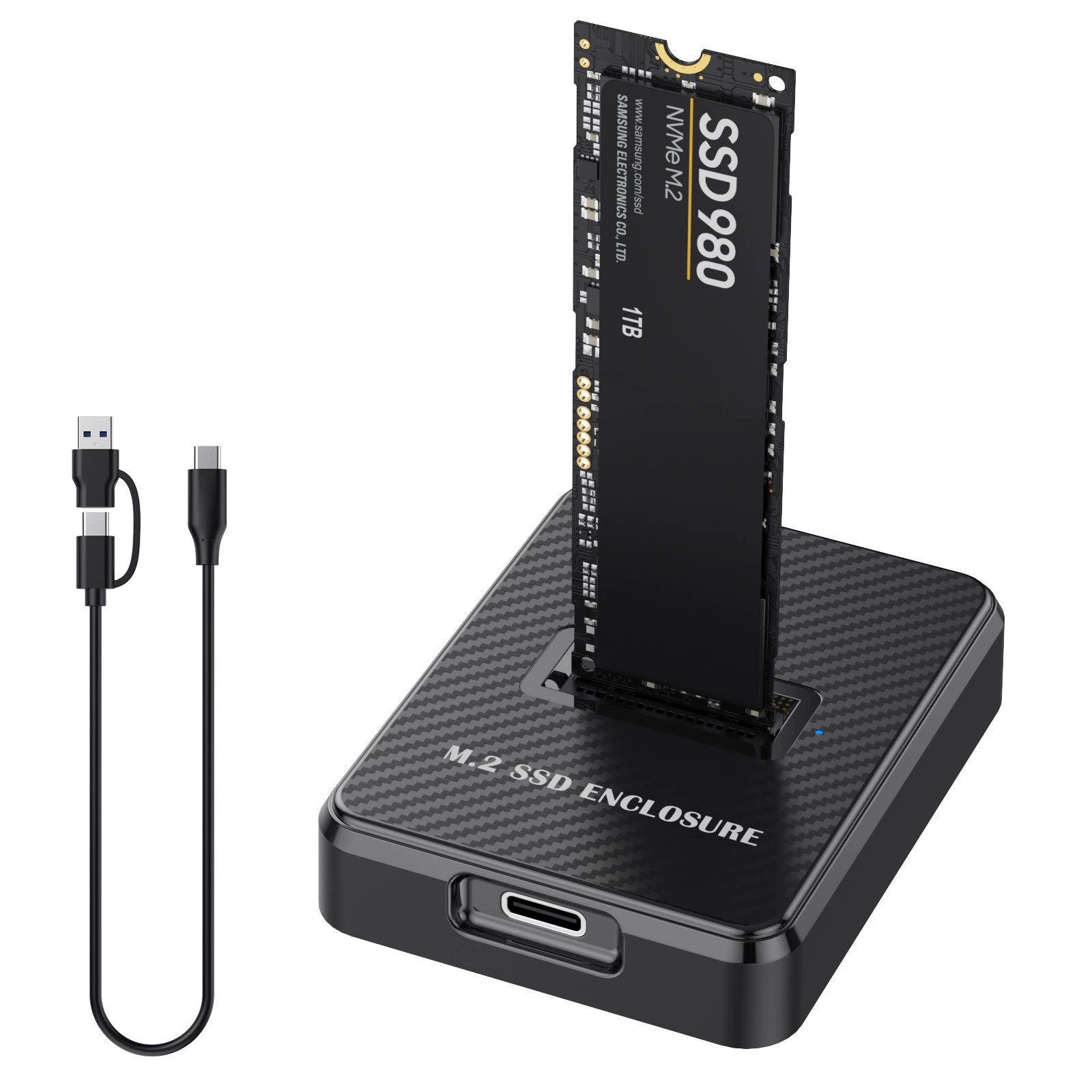 Корпус для накопителя M.2 с двумя протоколами nvme/sata, универсальный протокол, корпус для твердотельного диска, USB 3.2, внешний