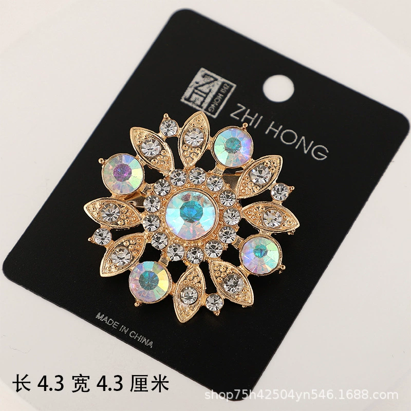 Высококачественная Элегантная Брошь для женщин в европейском и американском стиле в стиле Instagram, простое пальто, фиксирующее грудь, универсальная булавка с бриллиантами для женщин