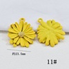 Fresh pendant flower-shaped, metal earrings, accessory, flowered