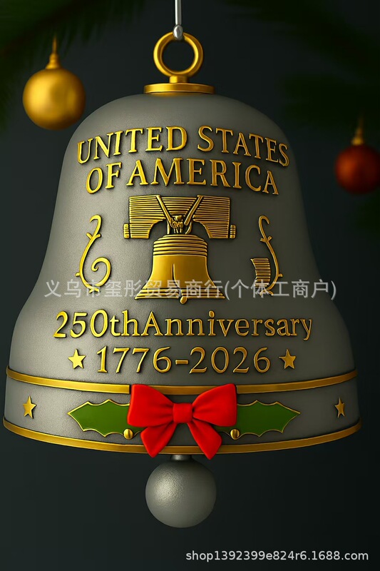 跨境新品美国250周年自由钟亚克力装饰挂件平面2D挂牌|undefined