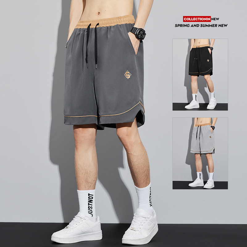 American Street Basketball Sports Shorts Men's Summer Loose Quick-Drying Ice Silk Five-Point Pants Men's New Casual Pants American Street Basketball Sports Shorts Men's Summer Loose Quick-Drying Ice Silk Five-Point Pants Men's New Casual Pants