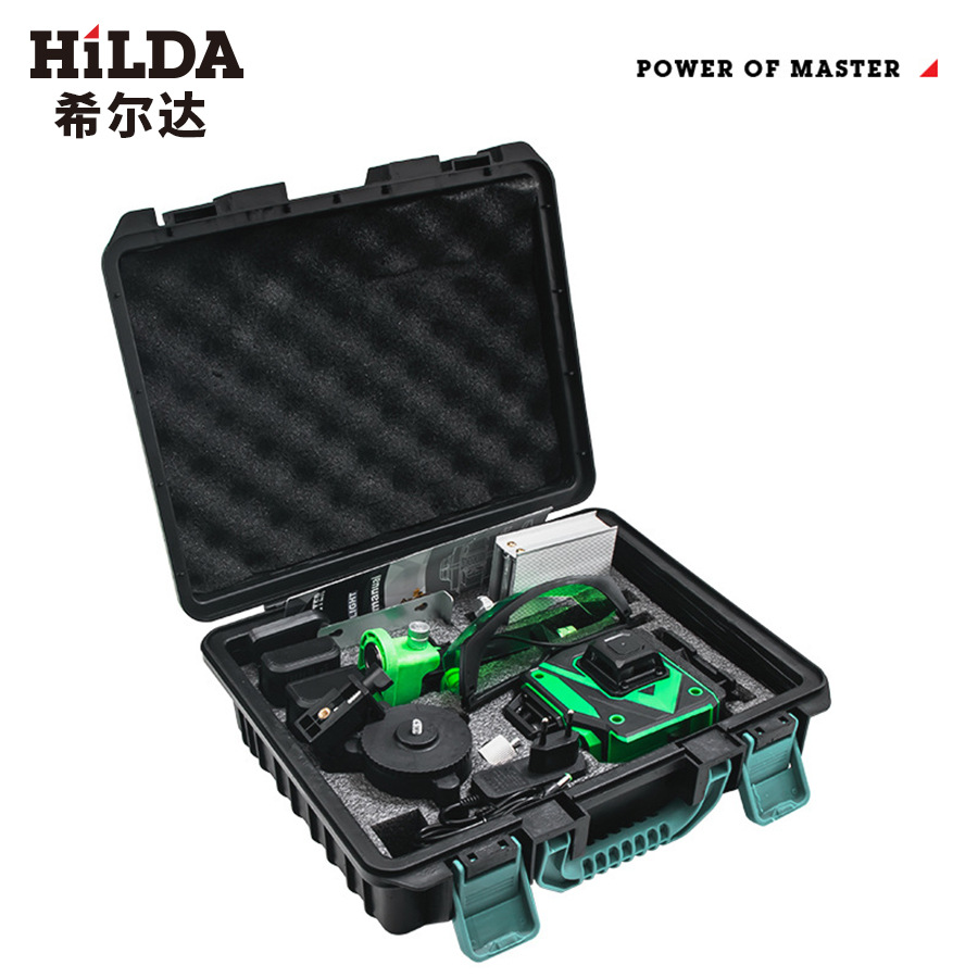 Medidor de agua infrarroja Luz verde 12 líneas 16 líneas Instrumento de nivelación de suelo automático de alta precisión Espesaje ajustable con protección verde