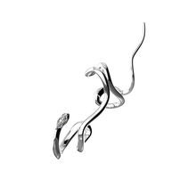 小众设计镀银蛇形耳骨夹一体式个性时尚ins风嘻哈中性风耳环耳夹