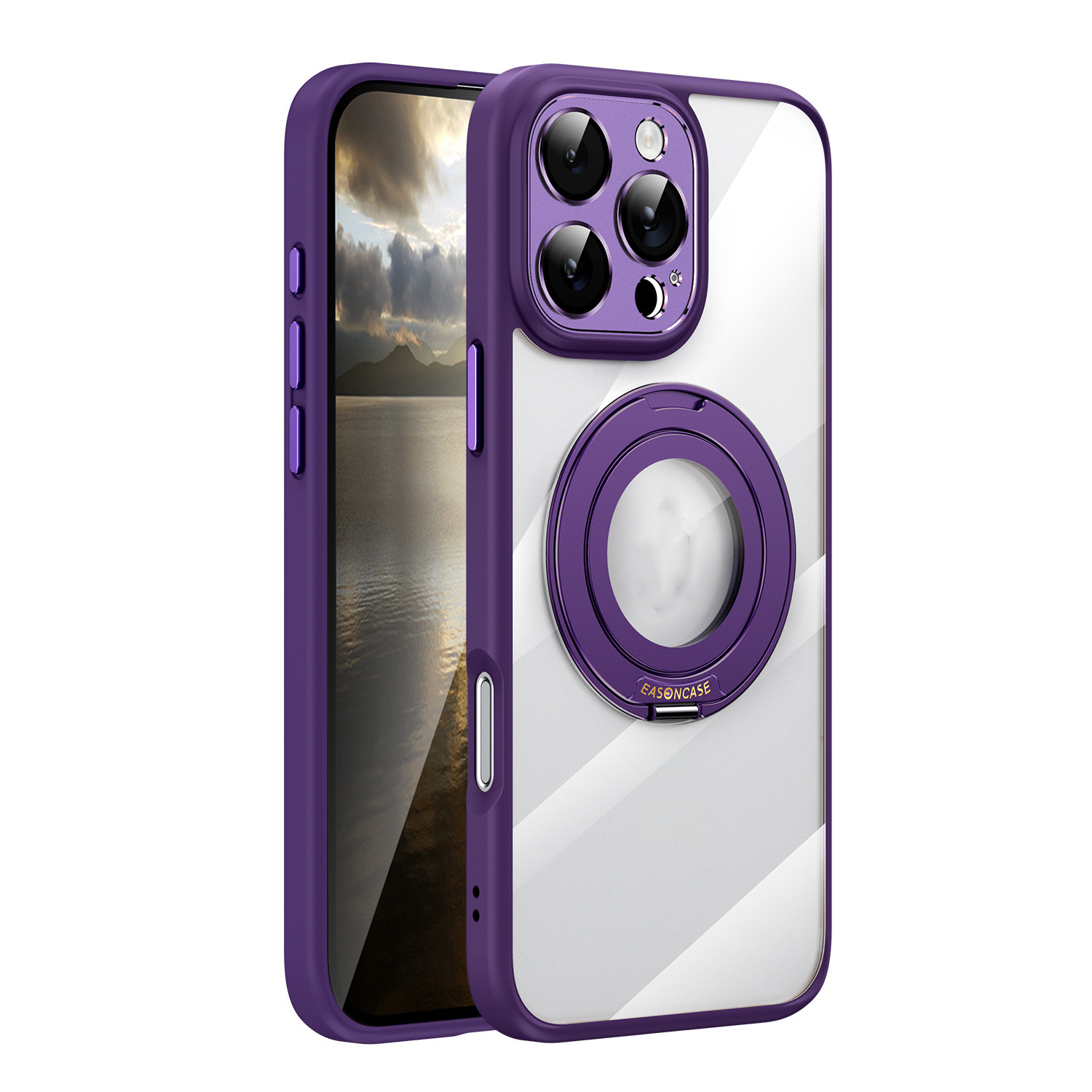 El nuevo soporte magnético giratorio 360 es adecuado para la carcasa del teléfono móvil iPhone16ProMax 16 Apple 16Pro estilo simple