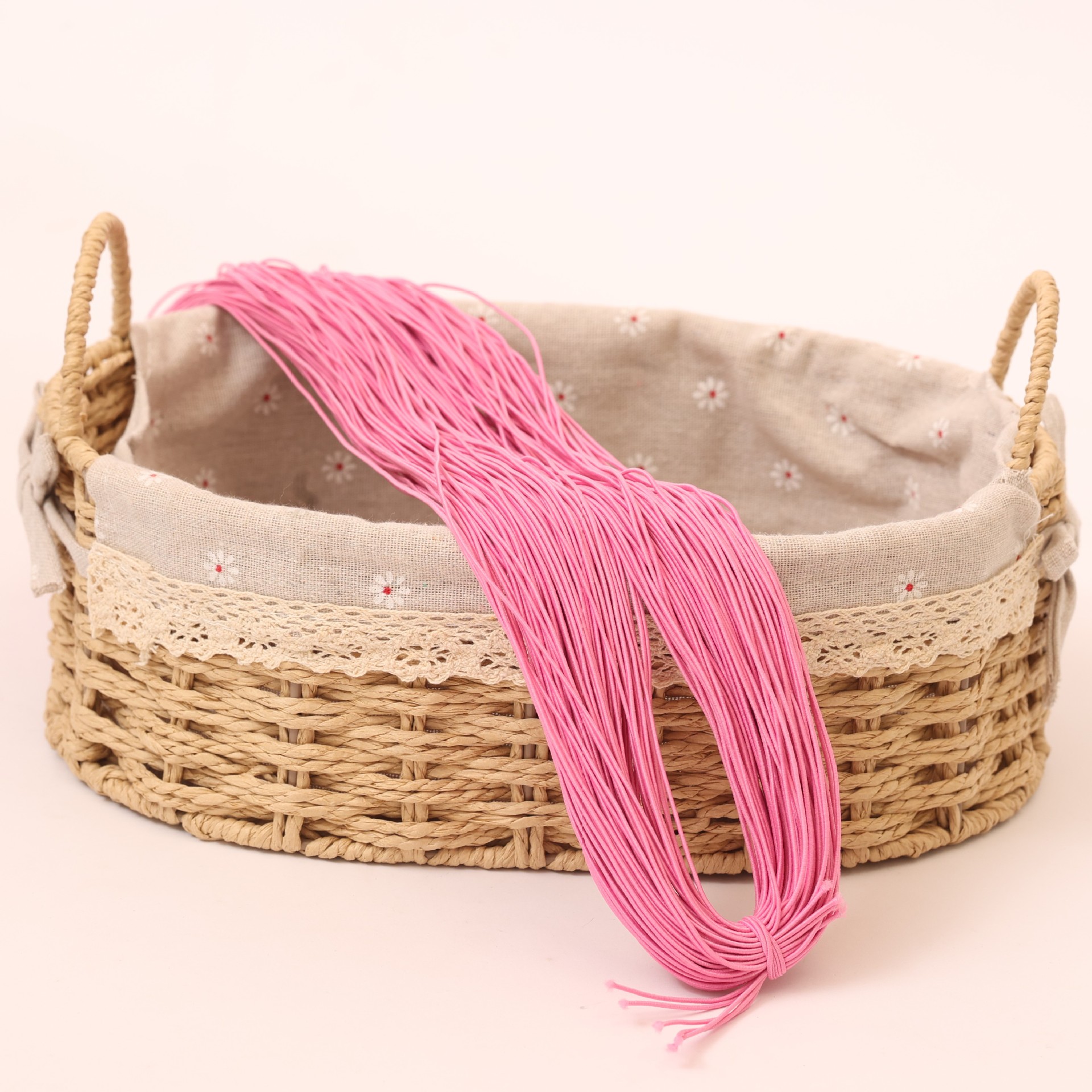 Cintas elásticas redondas al por mayor de 0.6-19mm cuerdas elásticas de color ropa como tendones de látex núcleo de cuerda elástica de alta elasticidad perlas