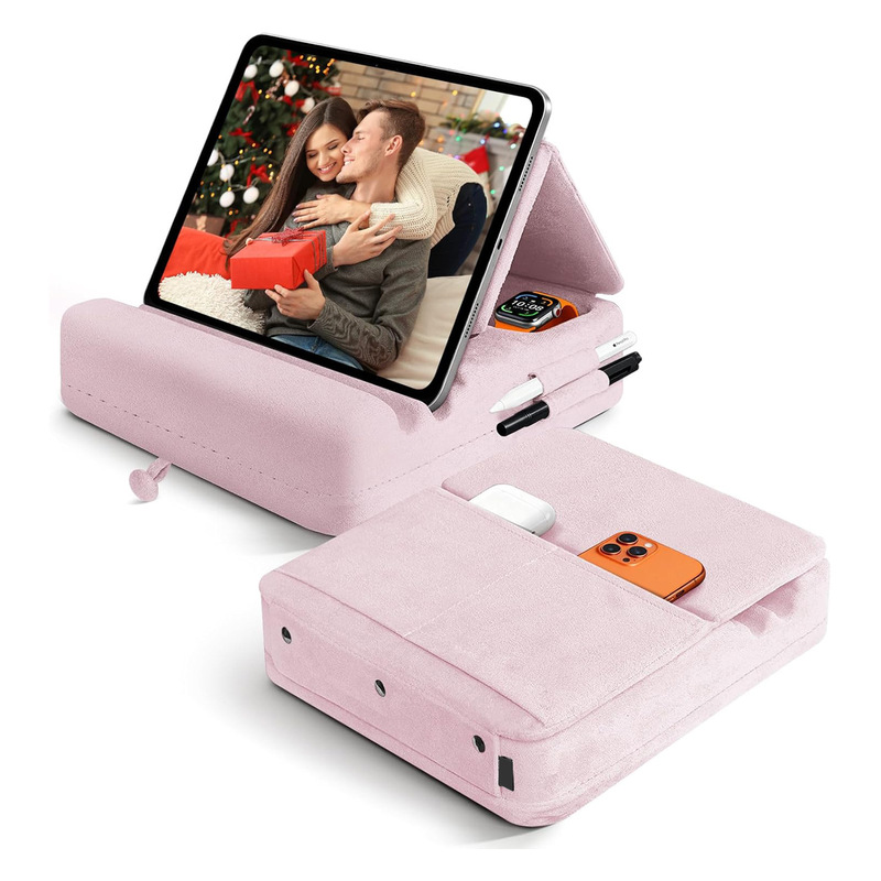 Flat Pillow-Style Stand, Multifunctional Pillow Support Stand, Popular Gadget for Watching Tv, Online Classes, and Watching Shows on iPad at the Bedside Flat Pillow-Style Stand, Multifunctional Pillow Support Stand, Popular Gadget for Watching Tv, Online Classes, and Watching Shows on iPad at the Bedside