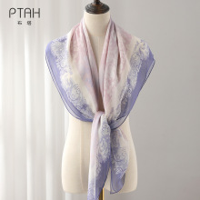 真丝丝巾女士春夏时尚百搭印花雪纺披肩泡泡纱桑蚕丝围巾PT24K576