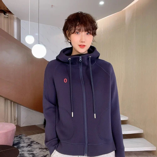 Women's Hooded Zip-Up Sweatshirt, 2024 Spring and Autumn New Trendy Outerwear, Loose Casual Long-Sleeve Top with Hood