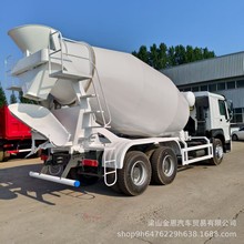 跨境出售后八轮散装水泥罐车豪沃工程自卸车12方小型混凝土搅拌车