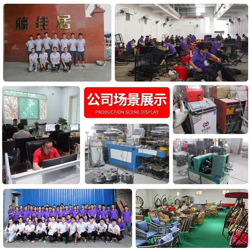 Sofá de caña al aire libre muebles clásicos combinación redonda balcón villa al aire libre patio jardín mesas y sillas