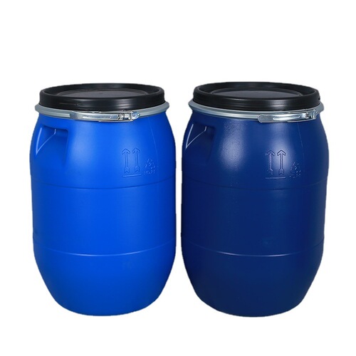 60L Lifting Hoop Bucket, Iron Hoop Bucket, 60kg Plastic Wide-Opening Flange Drum for Color Paste & Thickener—Chemical Blue Drum Manufacturer