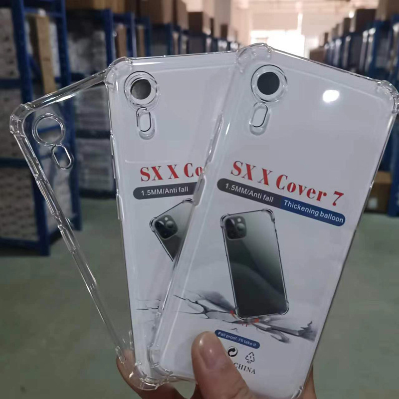 Four-corner anti-fall mobile phone case airbag transparent TPU for Samsung X Cover7 5G global/X cover6Pro