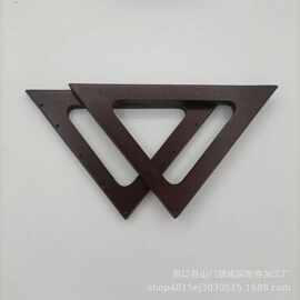 木质手柄包包批发三角形开槽木手提把手 手工包木手挽DIY箱包配件