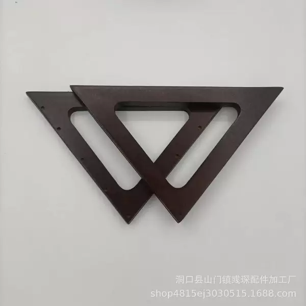 Wooden handle bag wholesale triangle slotted wooden handle handmade bag wooden handle DIY luggage accessories