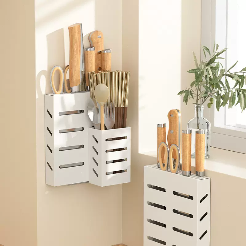 代发厨房置物架壁挂式免打孔刀架筷勺架多功能收纳架刀具家用